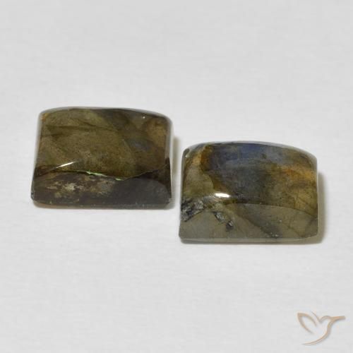 Pedras preciosas de Labradorita Multicolorido natural de 5.76 ct, baguete, Translúcido