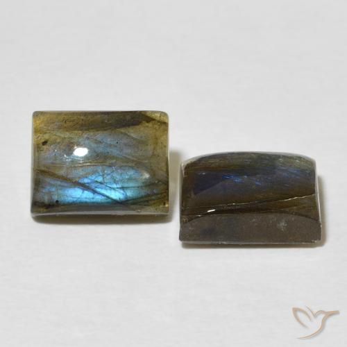 Pedras preciosas de Labradorita Multicolorido natural de 5.31 ct, baguete, Translúcido