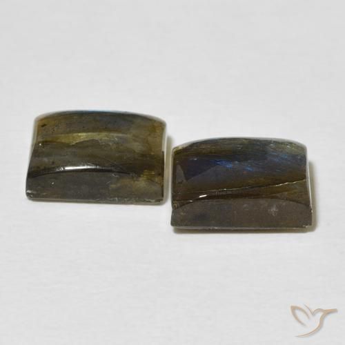 Pedras preciosas de Labradorita Multicolorido natural de 5.31 ct, baguete, Translúcido