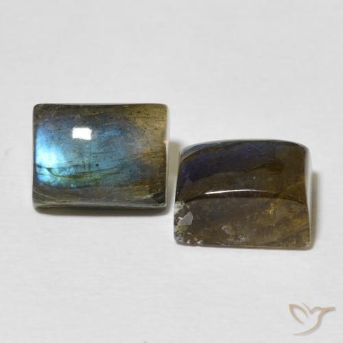 Pedras preciosas de Labradorita Multicolorido natural de 6.67 ct, baguete, Translúcido