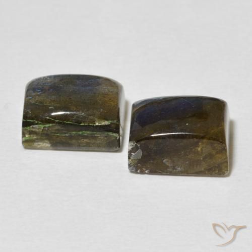 Pedras preciosas de Labradorita Multicolorido natural de 6.67 ct, baguete, Translúcido