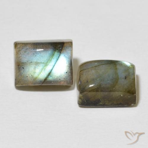 Pedras preciosas de Labradorita Multicolorido natural de 6.95 ct, baguete, Translúcido