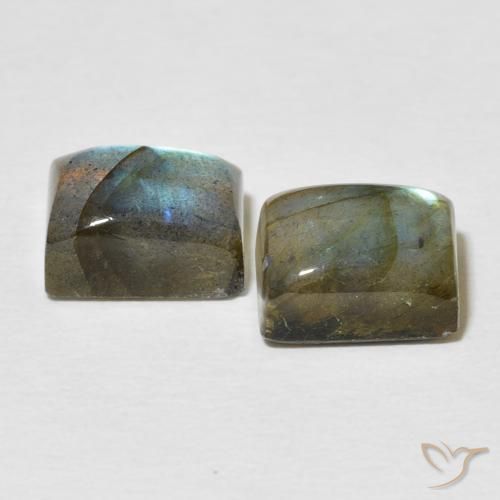 Pedras preciosas de Labradorita Multicolorido natural de 6.95 ct, baguete, Translúcido