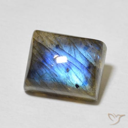 Labradorita Multicolorido Natural 3.66ct, baguete, Translúcido