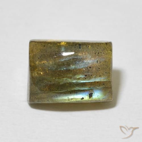 2.87ct Natural Multicolorido Labradorita, baguete, Translúcido