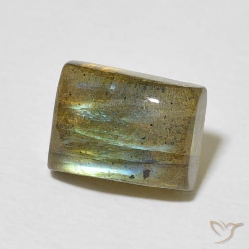 Labradorita Multicolorido Natural 2.87ct, baguete, Translúcido