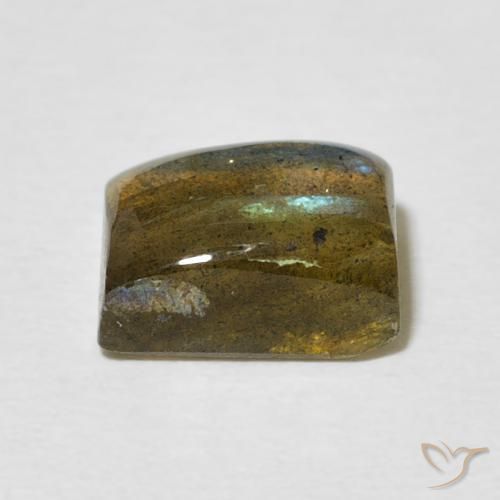 Labradorita Multicolorido Natural 2.87ct, baguete, Translúcido
