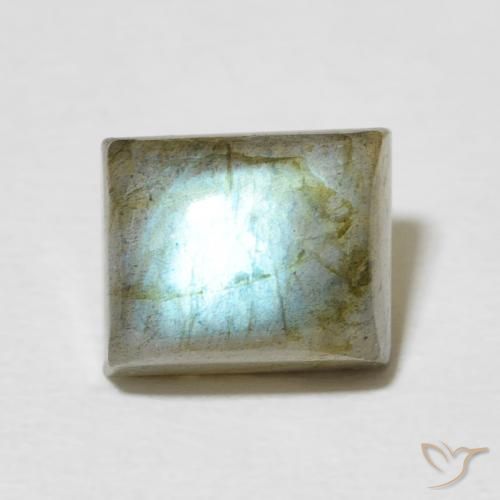 3.41ct Natural Multicolorido Labradorita, baguete, Translúcido