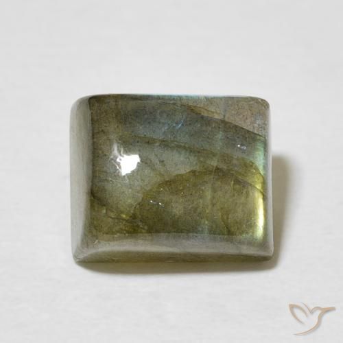3.66ct Natural Multicolorido Labradorita, baguete, Translúcido