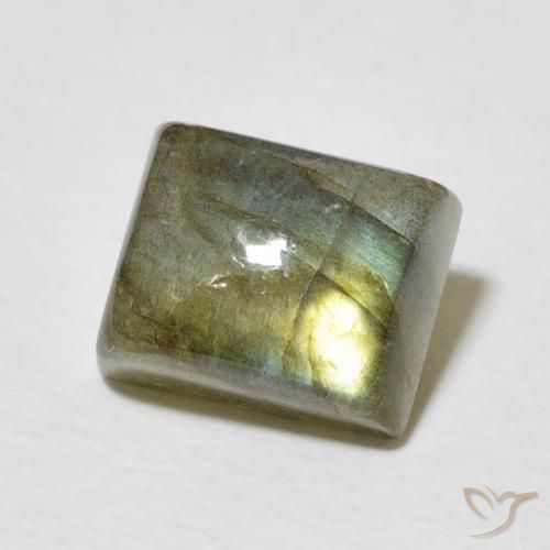 Labradorita Multicolorido Natural 3.66ct, baguete, Translúcido