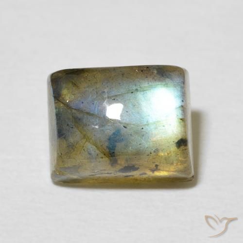 3.46ct Natural Multicolorido Labradorita, baguete, Translúcido
