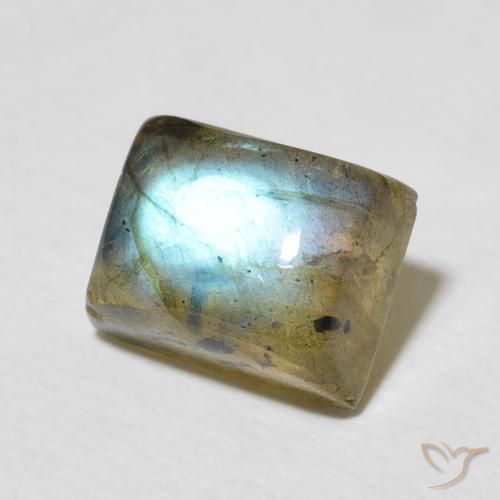 Labradorita Multicolorido Natural 3.46ct, baguete, Translúcido