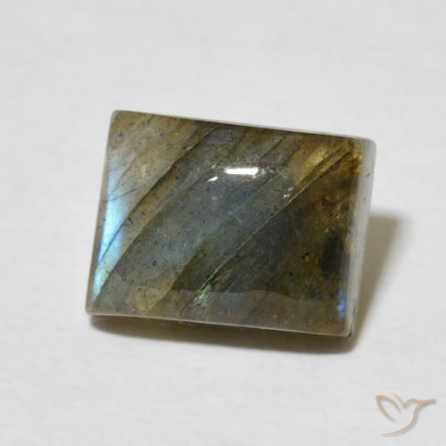 Labradorita Multicolorido Natural 2.99ct, baguete, Translúcido