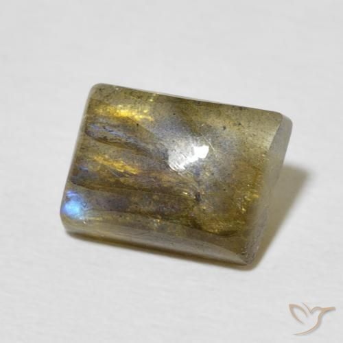 Labradorita Multicolorido Natural 2.63ct, baguete, Translúcido