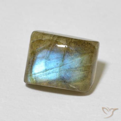 Labradorita Multicolorido Natural 2.52ct, baguete, Translúcido