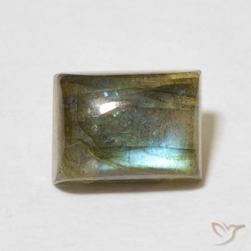 2.96ct Natural Multicolorido Labradorita, baguete, Translúcido