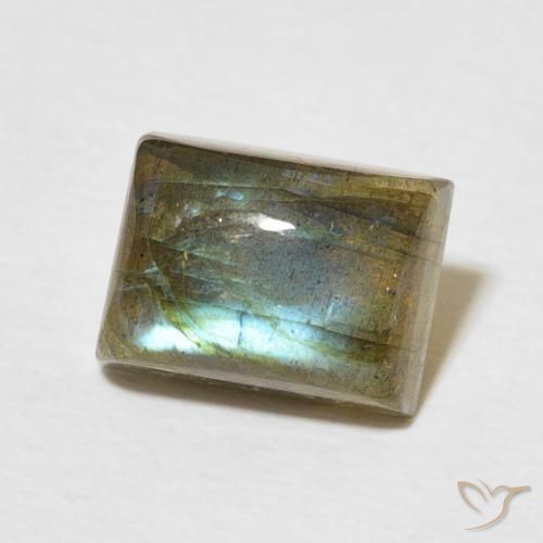 Labradorita Multicolorido Natural 2.96ct, baguete, Translúcido