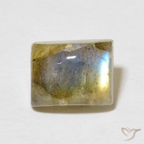 2.89ct Natural Multicolorido Labradorita, baguete, Translúcido