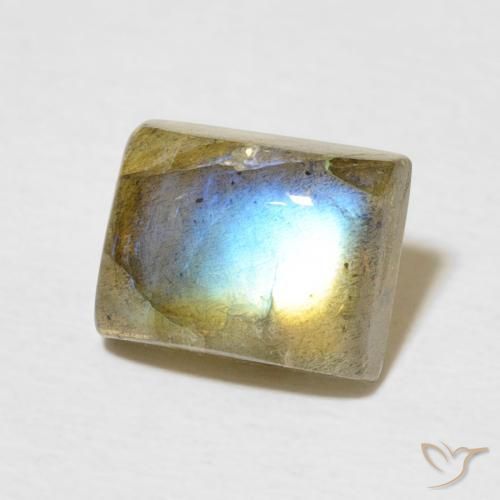 Labradorita Multicolorido Natural 2.89ct, baguete, Translúcido