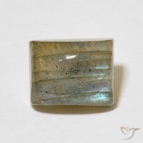 3.57ct Natural Multicolorido Labradorita, baguete, Translúcido