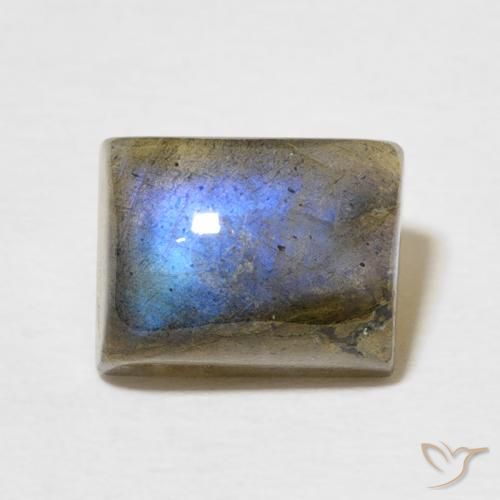 3.48ct Natural Multicolorido Labradorita, baguete, Translúcido