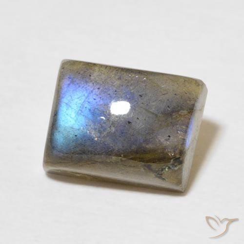 Labradorita Multicolorido Natural 3.48ct, baguete, Translúcido