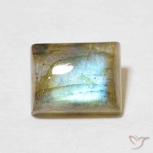 3.04ct Natural Multicolorido Labradorita, baguete, Translúcido