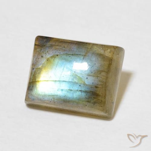 Labradorita Multicolorido Natural 3.04ct, baguete, Translúcido