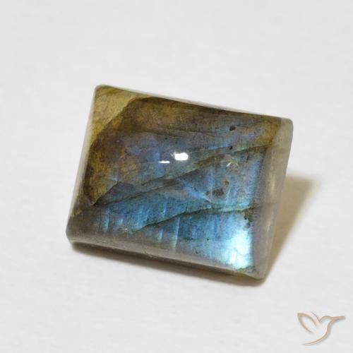 Labradorita Multicolorido Natural 2.91ct, baguete, Translúcido