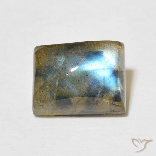 2.91ct Natural Multicolorido Labradorita, baguete, Translúcido