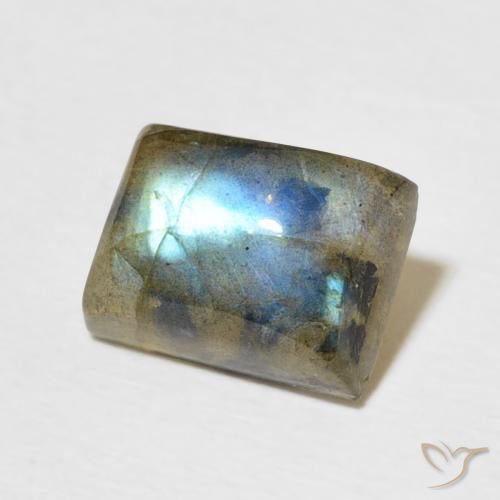 Labradorita Multicolorido Natural 2.91ct, baguete, Translúcido