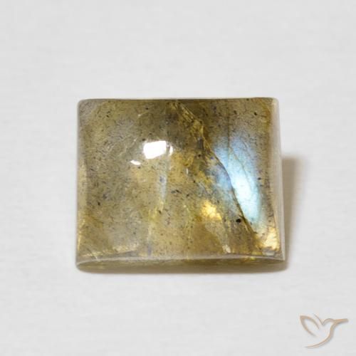 2.88ct Natural Multicolorido Labradorita, baguete, Translúcido