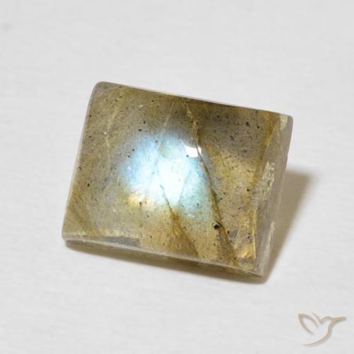 Labradorita Multicolorido Natural 2.88ct, baguete, Translúcido