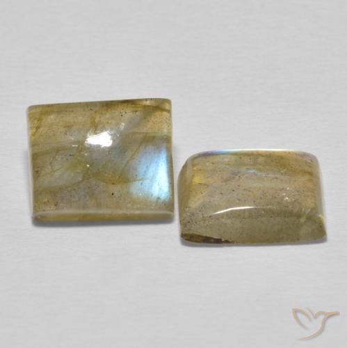 Pedras preciosas de Labradorita Multicolorido natural de 5.13 ct, baguete, Translúcido