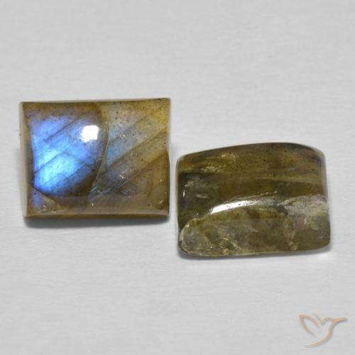 Pedras preciosas de Labradorita Multicolorido natural de 6.18 ct, baguete, Translúcido