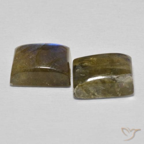 Pedras preciosas de Labradorita Multicolorido natural de 6.18 ct, baguete, Translúcido