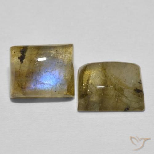 Pedras preciosas de Labradorita Multicolorido natural de 7.10 ct, baguete, Translúcido