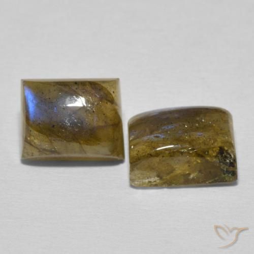 Pedras preciosas de Labradorita Multicolorido natural de 5.63 ct, baguete, Translúcido