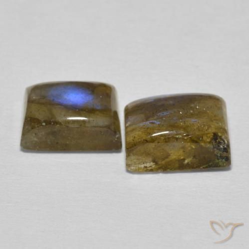 Pedras preciosas de Labradorita Multicolorido natural de 5.63 ct, baguete, Translúcido