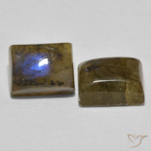 Pedras preciosas de Labradorita Multicolorido natural de 6.82 ct, baguete, Translúcido