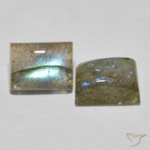 Pedras preciosas de Labradorita Multicolorido natural de 6.29 ct, baguete, Translúcido