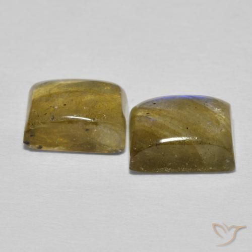 Pedras preciosas de Labradorita Multicolorido natural de 5.65 ct, baguete, Translúcido