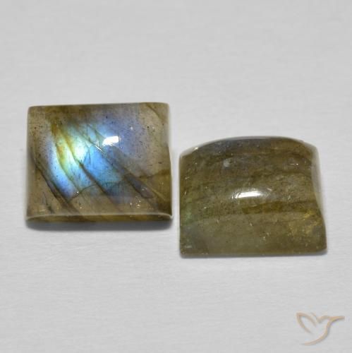 Pedras preciosas de Labradorita Multicolorido natural de 7.10 ct, baguete, Translúcido