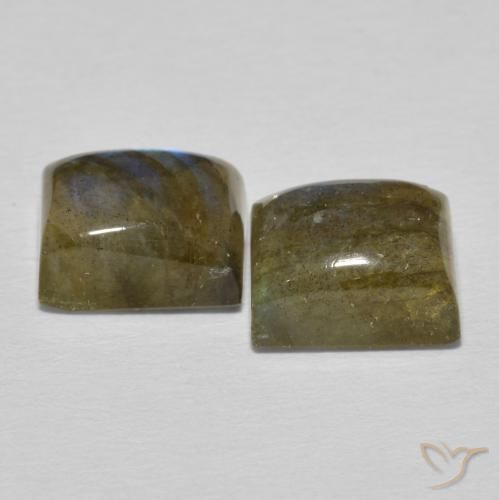 Pedras preciosas de Labradorita Multicolorido natural de 7.10 ct, baguete, Translúcido
