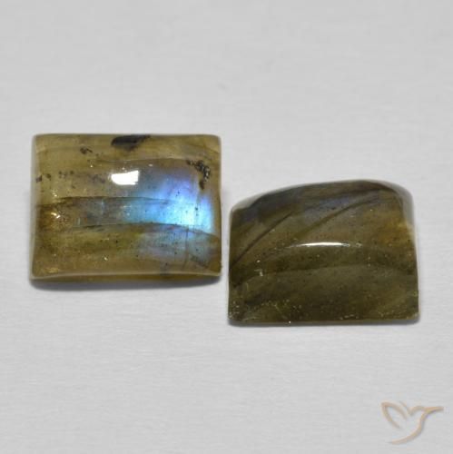 Pedras preciosas de Labradorita Multicolorido natural de 6.40 ct, baguete, Translúcido