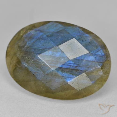 Labradorita Multicolorido Natural 15.17ct, oval, Translúcido