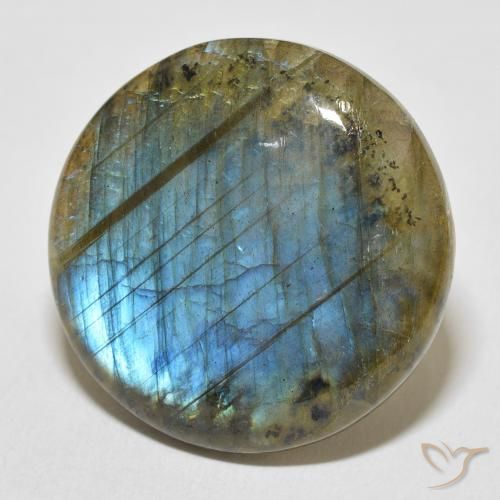 Labradorita Multicolorido Natural 31.18ct, Redondo, Opaco