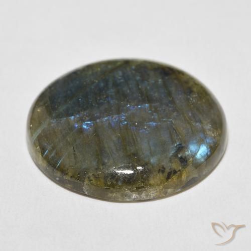 Labradorita Multicolorido Natural 31.18ct, Redondo, Opaco