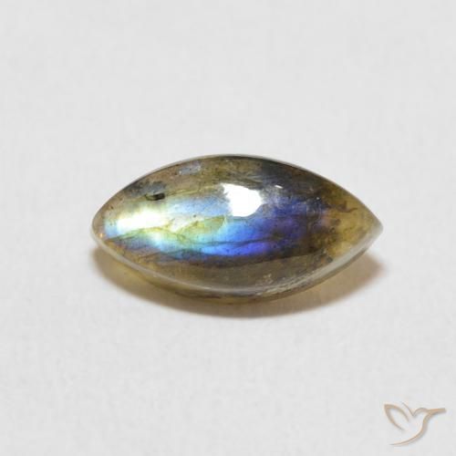 Labradorita Multicolorido Natural 1.39ct, Marquesa, Translúcido
