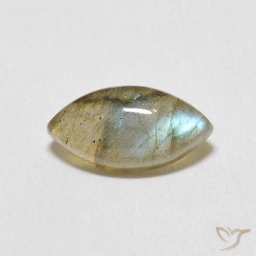 2.30ct Natural Multicolorido Labradorita, Marquesa, Translúcido